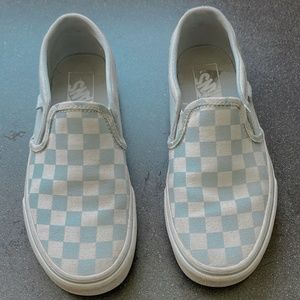 checkered vans blue size 5 converse
